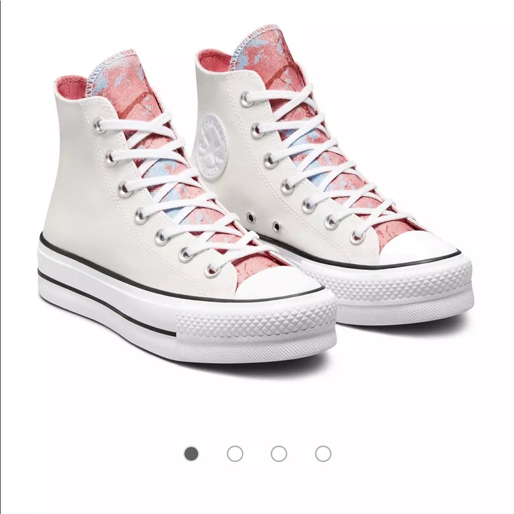 Converse Chuck Taylor All Star Ox Lift Hybrid Shine glitter platform sneakers